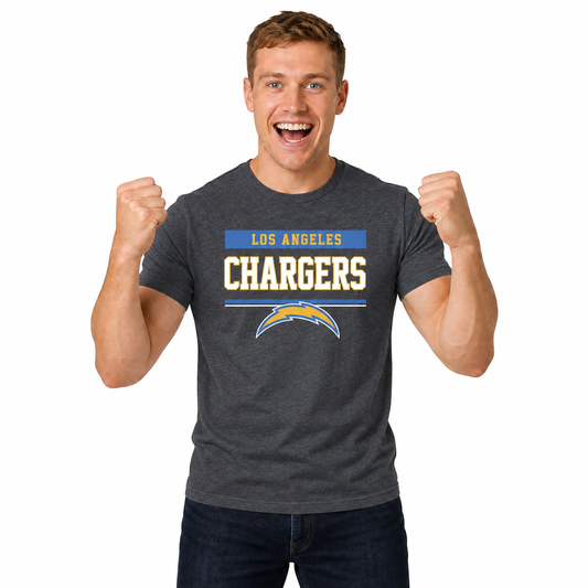 Los Angeles Chargers Charcoal T-Shirt for Men and Women - Charcoal