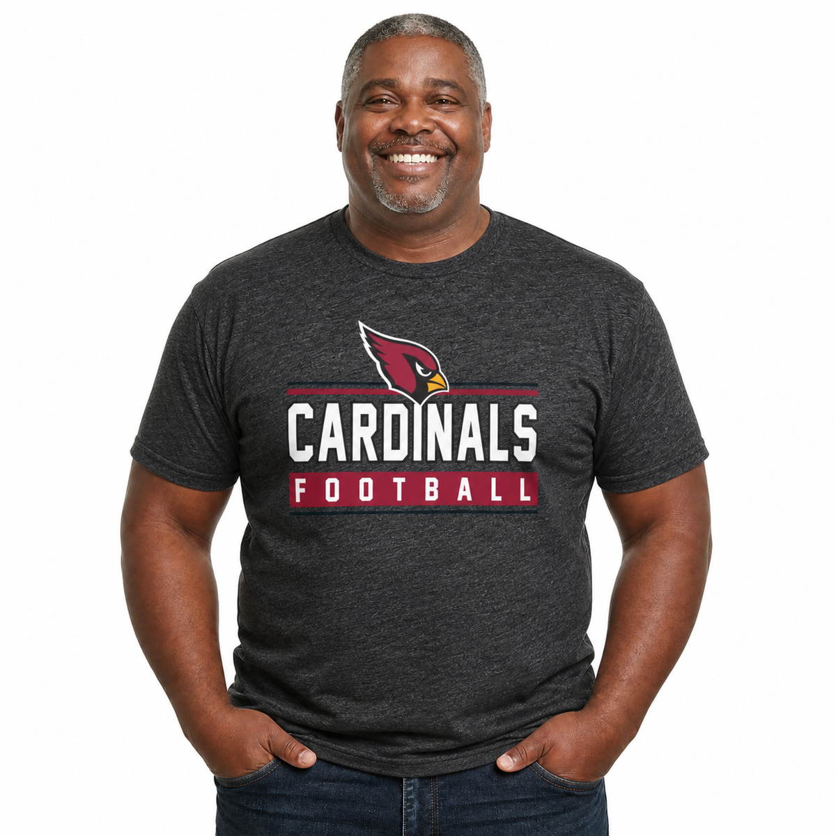 Arizona Cardinals NFL Adult MVP True Fan T-Shirt - Charcoal