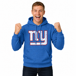 New York Giants Modern Throwback Fleece Hoodie - Blue