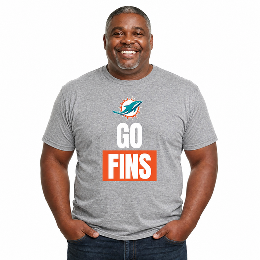 Miami Dolphins NFL Team Slogan T-Shirt - Sport Gray