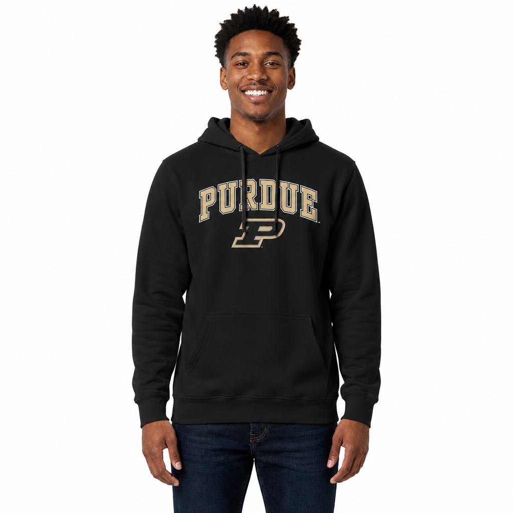 PUR Arch & Logo Gameday Hoodie - Black