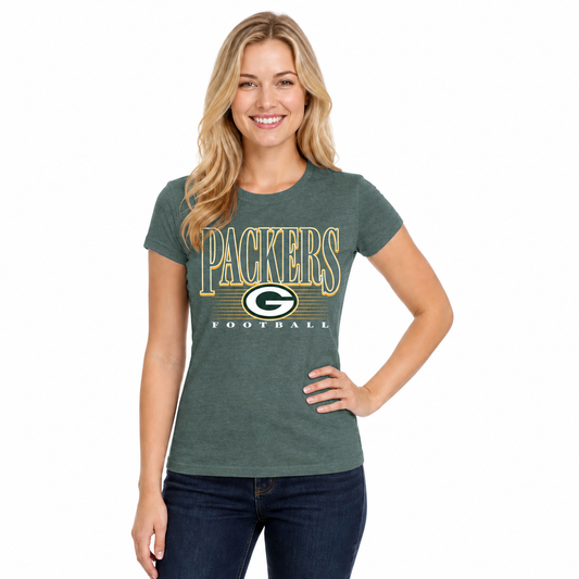 Green Bay Packers  Overtime Blueprint Women's NFL Short Sleeve T-Shirt - Green