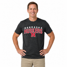 Nebraska Cornhuskers T-Shirt Heathered for Men and Women - Black Heather