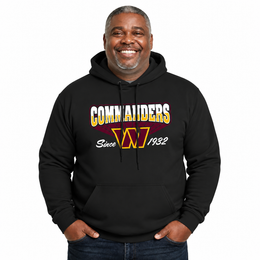 Washington Commanders Vintage Block Fleece Hoodie - Black