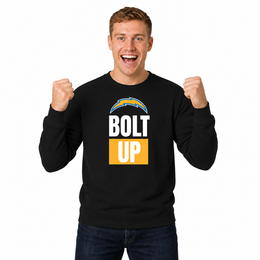 Los Angeles Chargers NFL Adult Slogan Crewneck Sweatshirt - Black