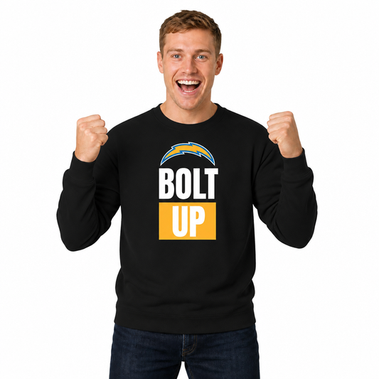 Los Angeles Chargers NFL Adult Slogan Crewneck Sweatshirt - Black