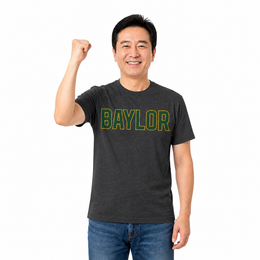 Baylor Bears NCAA Cotton Blend Charcoal T-Shirt Men Women - Charcoal