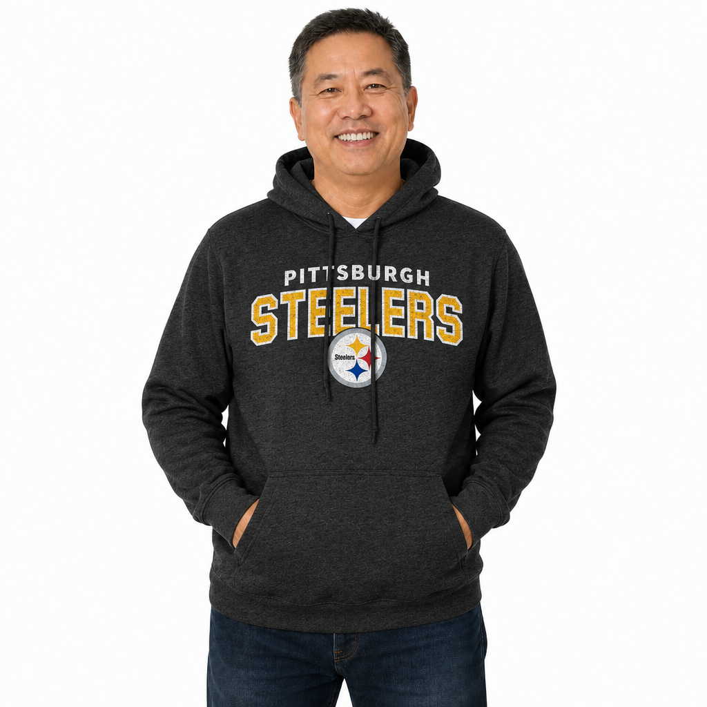 Pittsburgh Steelers Starting Fresh Fleece Hoodie - Black Heather