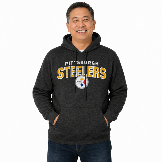 Pittsburgh Steelers Starting Fresh Fleece Hoodie - Black Heather