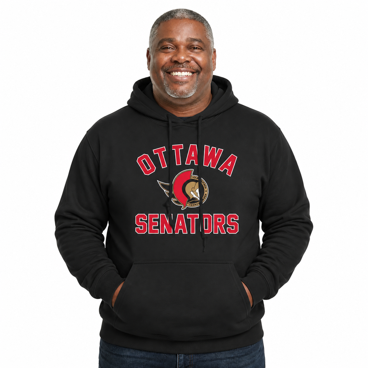 Ottawa Senators Hoodie Pullover Sweatshirt - Black