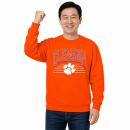 Clemson Tigers NCAA Overtime Classics Crewneck Sweatshirt Men Women - Orange