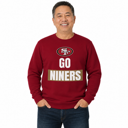 San Francisco 49ers  Slogan Crewneck Sweatshirt Men Women Fleece - Red