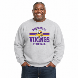 Minnesota Vikings NFL Property Of Crewneck Sweatshirt - Sport Gray
