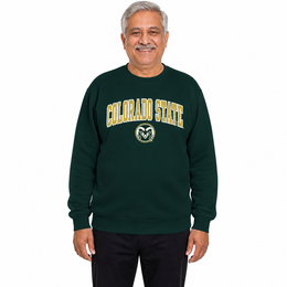 Colorado State Rams NCAA Tackle Twill Crewneck Sweatshirt Men Women - Green