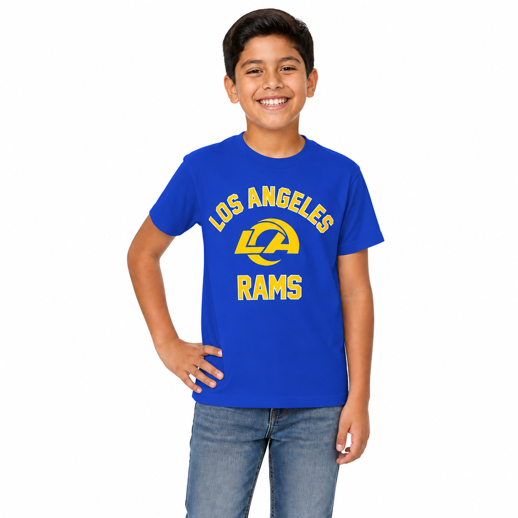 Los Angeles Rams  NFL Youth Football T-Shirt Fan Tee Boys and Girls - Royal