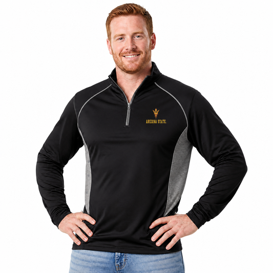 Arizona State Sun Devils  Campus Classic 1/4 Zip Windshirt Men's Pullover - Black