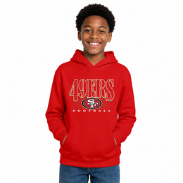 San Francisco 49ers  Youth NFL Overtime Blueprint Fleece Hoodie Sweatshirt - Red