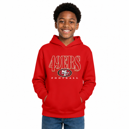 San Francisco 49ers  Youth NFL Overtime Blueprint Fleece Hoodie Sweatshirt - Red
