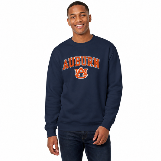 Auburn Tigers Adult Arch & Logo Soft Style Gameday Crewneck Sweatshirt - Navy