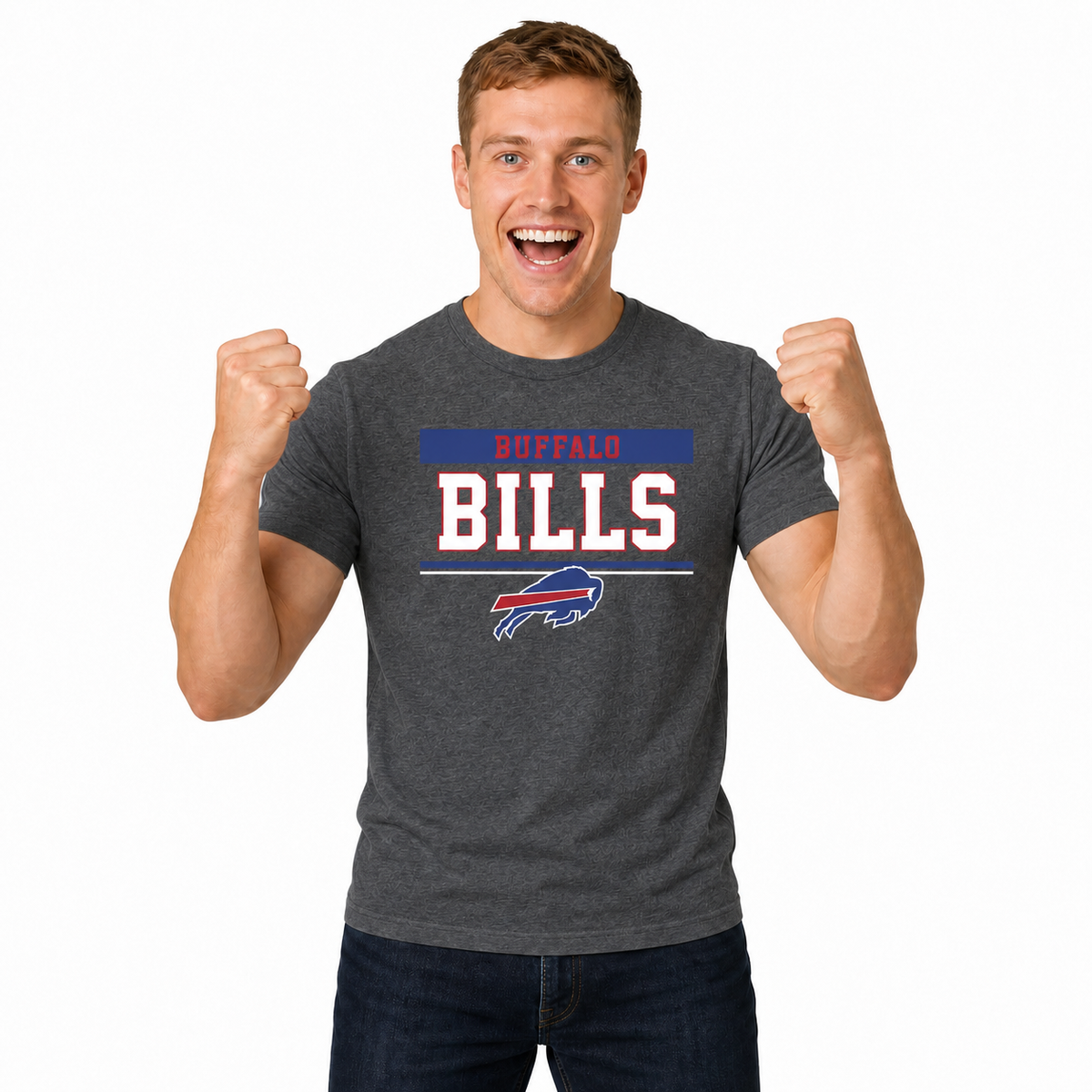 Buffalo Bills Charcoal T-Shirt for Men and Women - Charcoal