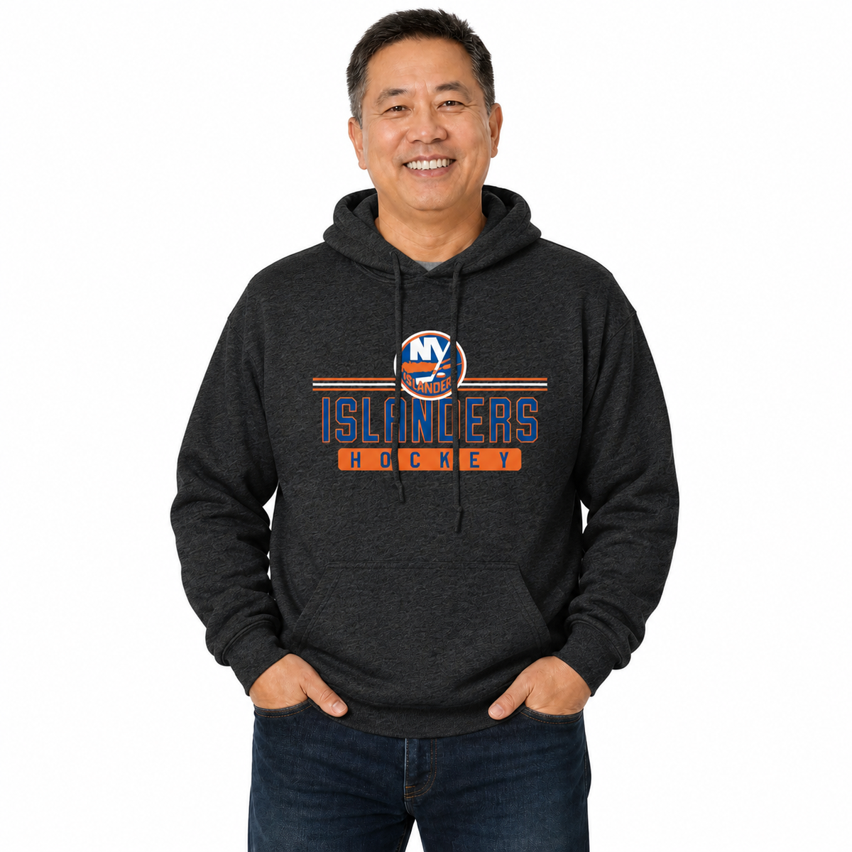 New York Islanders Islanders Hoodie Sweatshirt for Men and Women - Charcoal