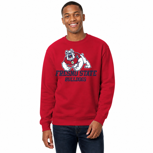 Fresno State Bulldogs Adult Arch & Logo Soft Style Gameday Crewneck Sweatshirt - Red