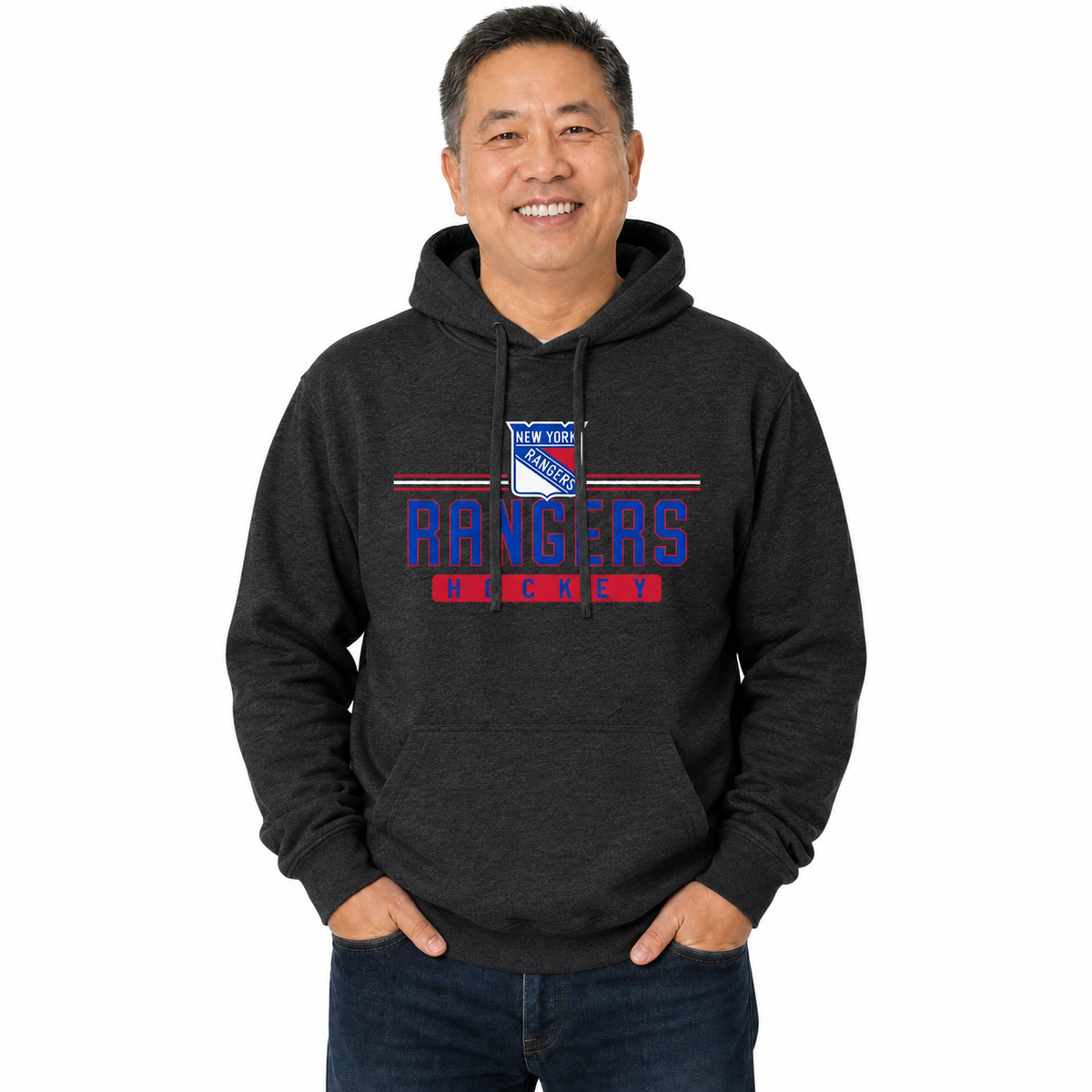 New York Rangers Rangers Hoodie Sweatshirt for Men and Women - Charcoal