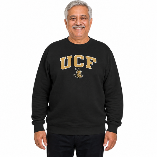 Central Florida Knights UCF Knights NCAA Tackle Twill Crewneck Sweatshirt Men Women - Black