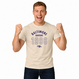 Baltimore Ravens Big Date Tag-Less T-Shirt - Natural