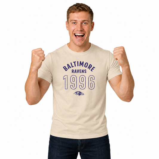 Baltimore Ravens Big Date Tag-Less T-Shirt - Natural