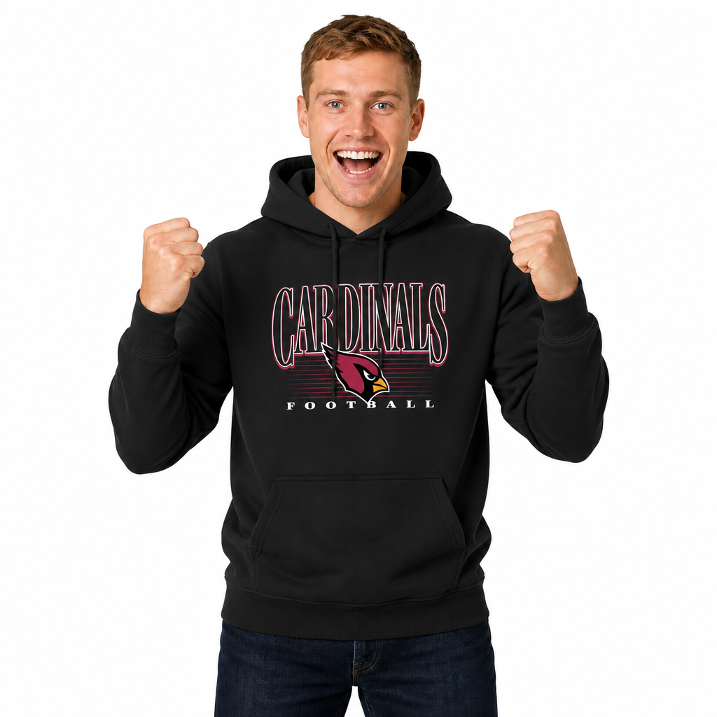 Arizona Cardinals NFL Overtime Blueprint Pullover Hoodie Men Women - Black