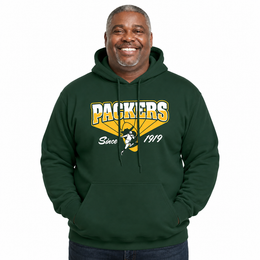 Green Bay Packers Vintage Block Fleece Hoodie - Forest Green