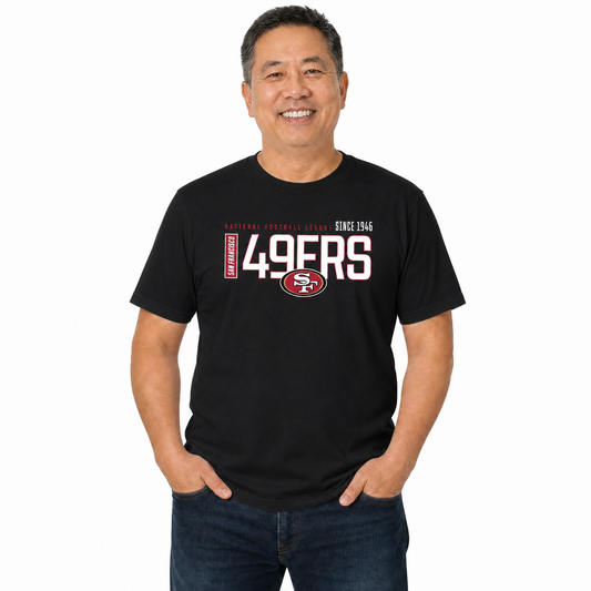 San Francisco 49ers  NFL Shirt Men Women Unisex Tag-Free Cotton Gameday Tee - Black