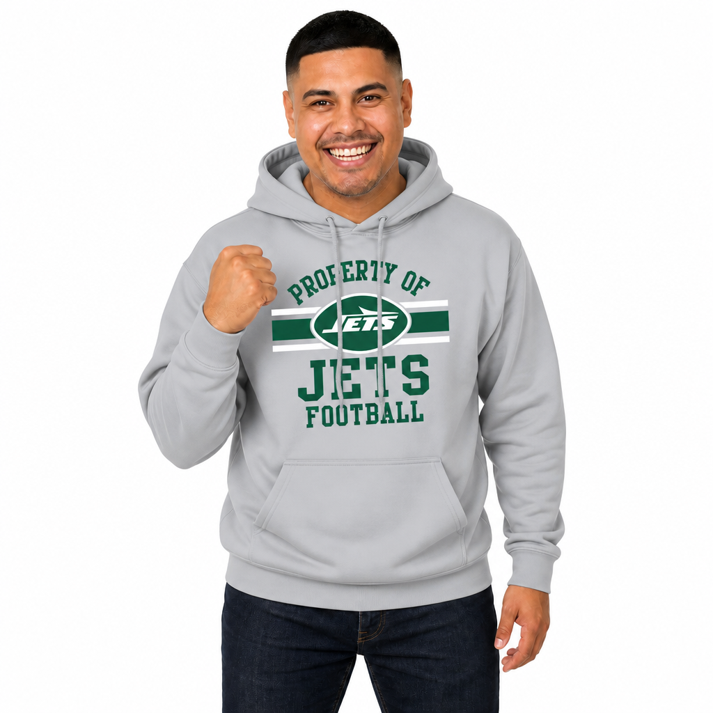 New York Jets Property Of Fleece Hoodie - Sport Gray