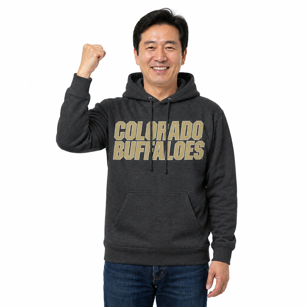 Colorado Buffaloes NCAA Fan Hoodie Sweatshirt Men Women - Charcoal