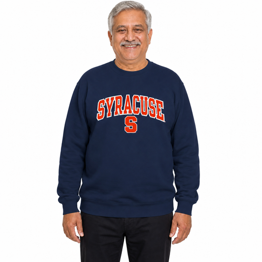 Syracuse Orange NCAA Tackle Twill Crewneck Sweatshirt Men Women - Navy