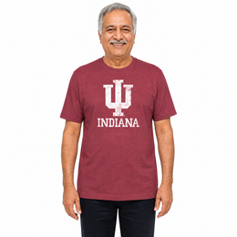 Indiana Hoosiers Heathered Logo T-Shirt - Crimson