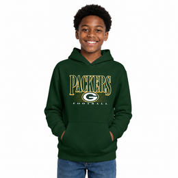 Green Bay Packers NFL Youth Overtime Blueprint Fleece Hoodie Sweatshirt - Forest Green