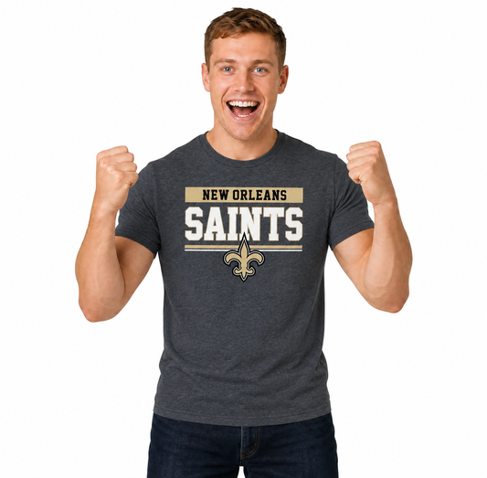 New Orleans Saints Charcoal T-Shirt for Men and Women - Charcoal
