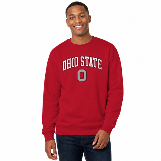 Ohio State Buckeyes Adult Arch & Logo Soft Style Gameday Crewneck Sweatshirt - Red