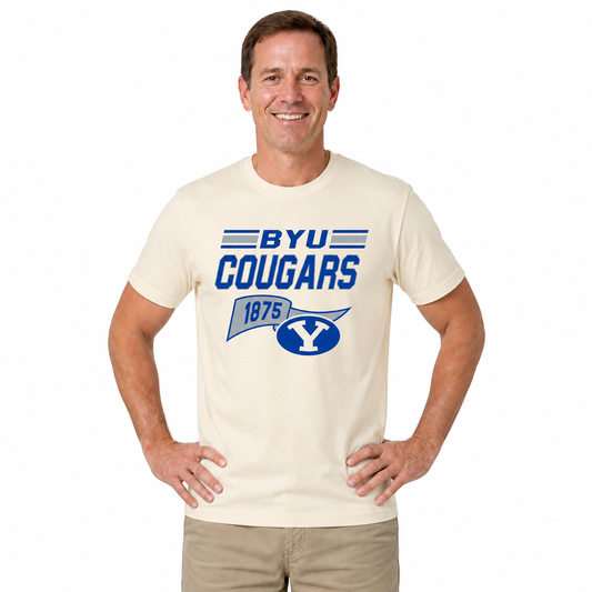 BYU Cougars Varsity Club Pennant Shirt - Off White