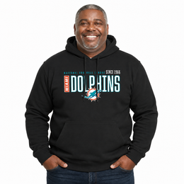 Miami Dolphins NFL Modern Endzone Fleece Hoodie Black Sweatshirt - Black
