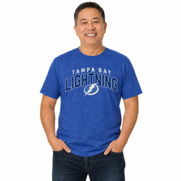 Tampa Bay Lightning Lightning T-Shirt Heathered Cotton Tee for Men and Women - Royal