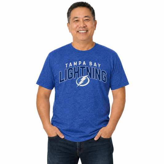 Tampa Bay Lightning Lightning T-Shirt Heathered Cotton Tee for Men and Women - Royal