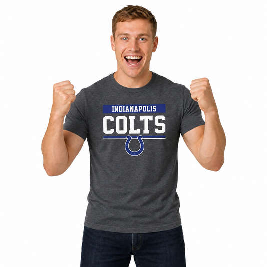 Indianapolis Colts Charcoal T-Shirt for Men and Women - Charcoal