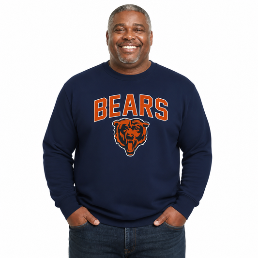 Chicago Bears  NFL Home Team Fleece Crewneck Sweatshirt Men Women Unisex - Navy