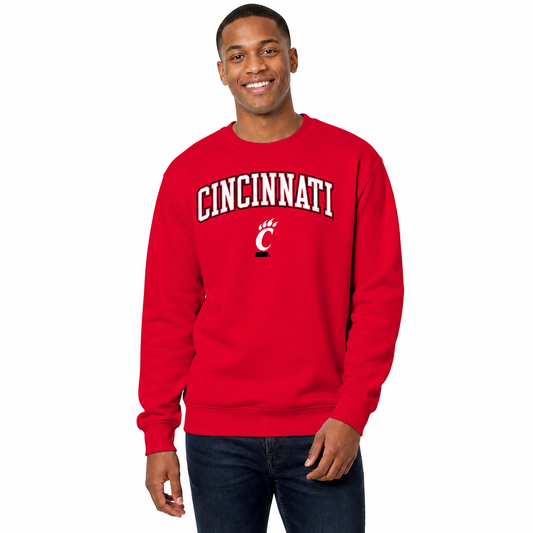 Cincinnati Bearcats Adult Arch & Logo Soft Style Gameday Crewneck Sweatshirt - Red