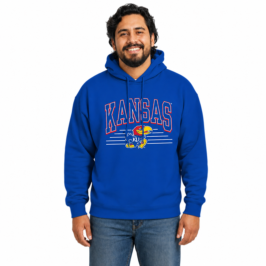 Kansas Jayhawks  Overtime Classics Fleece Hoodie Sweatshirt - Royal