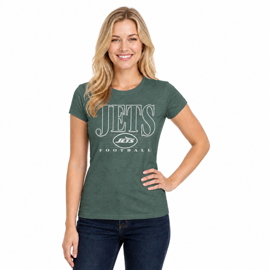 New York Jets  Overtime Blueprint Women's NFL Short Sleeve T-Shirt - Green