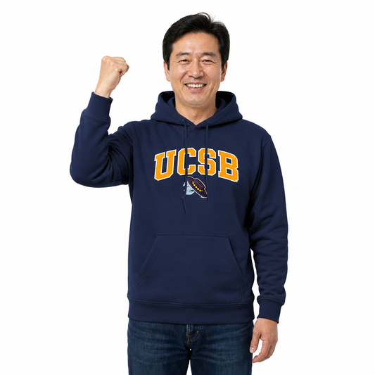 UCSB Gauchos NCAA Adult Tackle Twill Hooded Sweatshirt - Navy